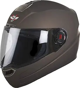 Steelbird SBA-1 7Wings Full Face Helmet in Matt Finish (Medium 580 MM, Royal Brown with Plain Visor)
