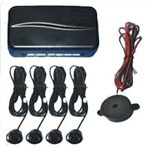 Black Rear Car Parking Reversing with 4 Sensor Buzzer Mini box Kit