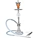 Produktbild Smokezilla® CYCOR Edelstahl Shisha 50 cm | Molassefänger, Schlauch & Base leuchten im Dunkeln! | Inkl. Premium Zubehör: Kaminkopfset, Molassefänger, Schlauchset, Kohlezange (Glow blau)