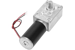 Fafeicy Elektrischer Schneckengetriebemotor 12V 400RPM mit hoher Torsion, umschaltbarer 8mm Welle, Kugellager und Metallgetriebe