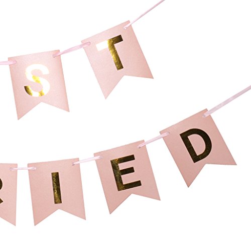 MagiDeal Schöne Wimpel Girlande “JUST MARRIED“ Bunting Wimpelkette Wimpeln für Party - 6