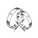 Produktbild 1 Paar Verlobungsringe Partnerschaftsringe Damen Herren 925er Sterling Silber Hypoallergen Einfache Schmal Trauringe Hochzeit Memoir-Ringe Verstellbar