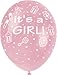 Produktbild Unique Party Supplies Luftballons für Babyparty, Aufschrift It’s a Girl!, 30,5 cm, Perlglanzeffekt, Latex, Pink, 5 Stück