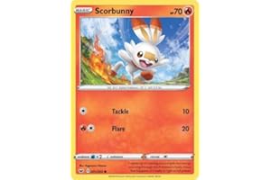 TITAN CARDS Scorbunny 031/202 Holo Alt Art Pokemon Card (Sword & Shield) + 1x TitanCards® Toploader