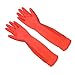 Produktbild Pawaca Wasserdichte Latex-Handschuhe, wiederverwendbar, für Haushalt, Küche, Geschirrspüler, 1 Paar (rot), 45cm x 10 cm