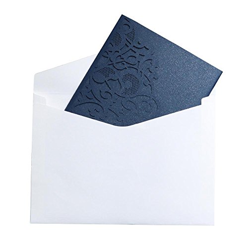 Preisvergleich Produktbild Oddity 10 STÜCKE Europäischen stil Laser Cut Hochzeitseinladungen Karten Tri-Fold Spitze Business einladung Karten Party Dekoration