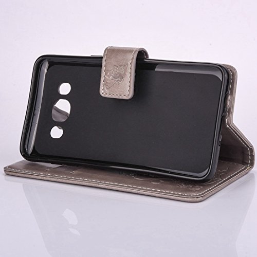 Wallet Fall für Samsung Galaxy J5 2016-beddouuk Elegantes gepresst Butterfly Flower Design Folio PU Leder Flip Schutzhülle mit Standfunktion und Kartenhalter für Samsung Galaxy J5 2016 - 3