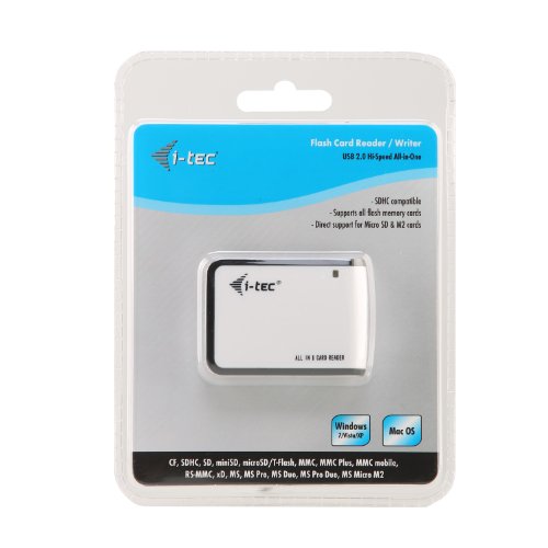 i-tec USB 2.0 externen All in One Multi Kartenleser SD SDHC SDXC Mini-SD Mini-SDHC Micro-SD Micro-SDHC MMC MMC-Plus RS-MMC MMC-Mobile CF MS MS-Pro MS-Duo MS-Pro-Duo - 2