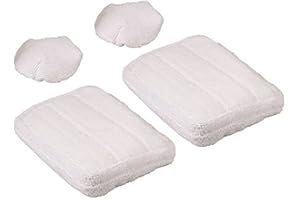 Polti Vaporetto PAEU0307 Kit de 2 serpillières en microfibres et 2 bonnettes compatibles avec les balais vapeur Polti Vaporetto SV205, SV220, SV240.