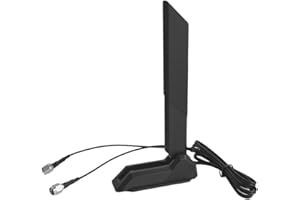 JINTAI Antenna WiFi 6E Tri-Band ad alto guadagno 9dBi con base magnetica per MSI per computer desktop PC - Copertura omnidirezionale a 360° supporta 2.4GHz/5.8GHz/6GHz Bluetooth schede PCI-E WiFi 6/6E