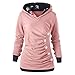 Produktbild Cooljun Herbst Winter Elegante Damen Langarm Falten Pullover Hoodies Mit Knopf Blume Drucken Hoodies Sport Outdoors Sweatshirt Bluse