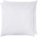 AmazonBasics Taies d'oreiller en microfibre Blanc éclatant - Lot de 2