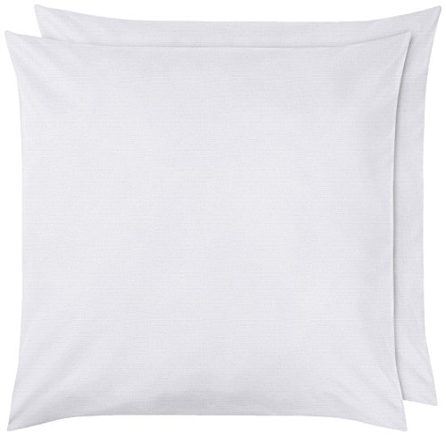 AmazonBasics Taies d'oreiller en microfibre Blanc éclatant - Lot de 2