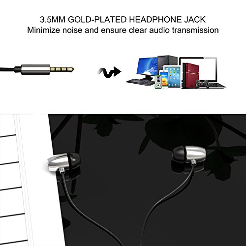 Auriculares con Cable y Micr  fono In ear Est  reo 3 5mm  Navtour Auriculares In Ear Headphone  Auriculares para M  vil y MP3 Reproducir M  sica  Auriculares con Cable para Huawei  XiaoMi  iPhone