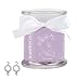 Produktbild JuwelKerze Thai Orchid - Kerze im Glas mit Schmuck - Kleine Violette Duftkerze mit Überraschung als Geschenk für Sie (925 Sterling Silber Ohrringe, Brenndauer : 60 Stunden)