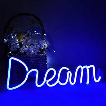 Party Propz Dream Neon Lights Or Neon Signs - Dream Lights for Girls Boys, Room Decoration, Birthday Gift,Neon Signs Decor for Room Wall, Neon Led Lights, Board, Dream Light, Dream Lights for Bedroom