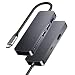 Produktbild LAMA 7 in 1 USB Type C HUB USB C Adapter mit 1 HDMI 4K, 1 USB 3.0 Port, 2 USB 2.0 Port, 1 USB C PD Port und SD/TF Kartenleser für MacBook Air Pro, Surface Book, Chromebook Pixel, HP Lenovo Asus Switch