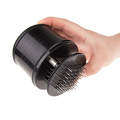 Tailcas® 56 Klingen Edelstahl Fleischzartmacher Fleischstecher Fleischhammer Fleischklopfer Küchenhelfer für Grill, Marinieren, Steaker und Schnitzel – schwarz - 4