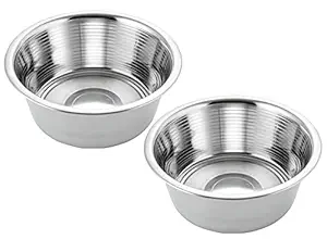 HB Pet Brands Stainless Steel Dog and Cat Bowls Feeder Deluxe or Express Extra Replacement Bowl (3.5 Cup, Double Pack)