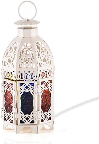 Salt lamp SYAODU Morocco table lamp bedroom bedside lamp E14 hollow metal restaurant attic decoration lighting AC110-240V Mediterranean style color glass lampshade
