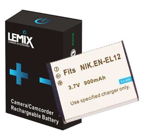 Lemix ENEL12 batterie au lithium EN-EL12 pour certains appareils NIKON Coolpix Lemix ENEL12 batterie au lithium EN-EL12 pour certains appareils NIKON Coolpix