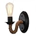 Produktbild XYDM Wandlampe Retro Dachgeschoss LED Hanfseil Leuchter Zuhause zum Gang Schlafzimmer E27 220V