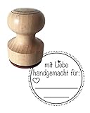 Altura: 4,5 cm \'Sello \"con amor hechas a mano. Para, 3 cm Diámetro