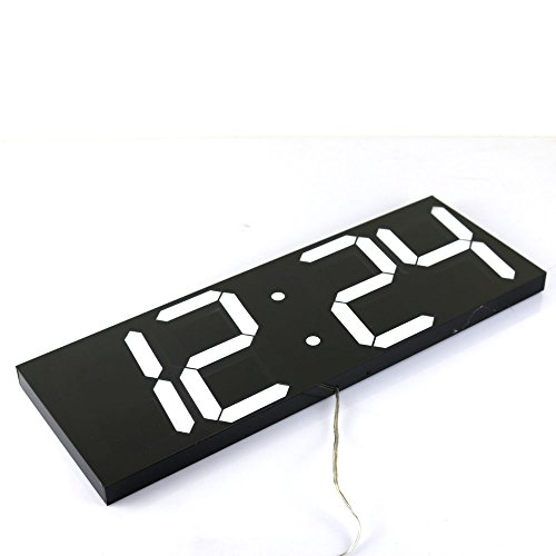 CHKOSDA Fernbedienung Steuern Jumbo digital LED Wanduhr, Multifunktion LED Uhr, Groß Kalender, Minute Alarm Uhr, Countdown LED Uhr, Groß Thermometer, still Uhr (Schwarz Schild) - 6