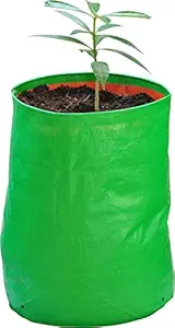 YUVAGREEN Green with Orange 200 GSM UV Treated Grow Bags for Terrace Gardening 18