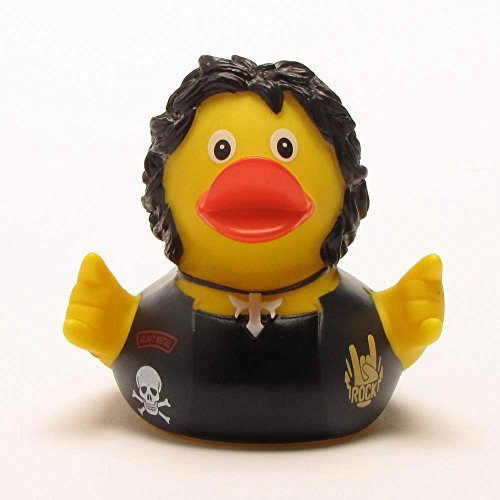 Heavy Metal Badeente | Quietscheentchen | Duckshop | L: 8 cm - 3