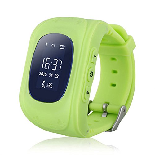 Rosepoem Enfants GPS Tracker Smartwatch Montre Smart for Kids Anti-Perdu Sos Sim Card Montre Contr?le Parent par Smartphone Lieu Tracker Montre Vert