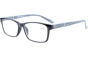 Eyekepper Sprężynowe zawiasy wygląd drewna Arms Crystal Clear Vision okulary do czytania