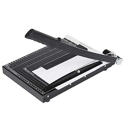 Voluker Massicot A4 Coupe Papier 12 Feuilles 30,5cm Pour Office Bureau, Noir