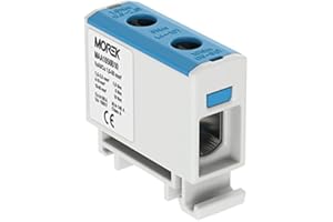 Morek 3828 - Blocco di distribuzione per Al/Cu 1,5 – 50 mm2 blu, 1 polo, 1000 V AC/DC, morsetto isolato OTL 50 MAA1050B10 Morek 3828