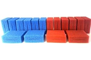 Pondlife Sponge Set for Oase Biotec 18 and Screenmatic - 8 x Blue and 8 x Red = 16 x Filter Sponge Suitable for Oase Pond Filter Oase