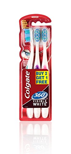 Colgate Medium Toothbrush-360 Degree Visible White - Buy 2 Get 1 Free RS.128 (20.00% Off) - Amazon