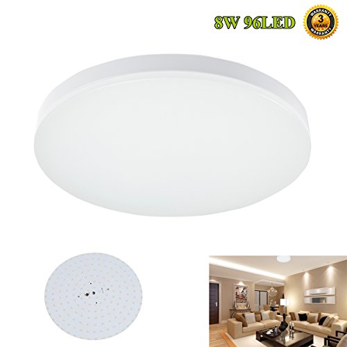 Plafón de Techo S&G Iluminación de Techo LED,Plafón Iluminación Interior,8W 5000K,Blanca Fría,Luz de Techo Perfecto para Hogar y Cocina Salón Cuarto de Baño Dormitorio Oficina Comedor Pasillo