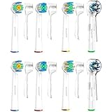8 Pack cabezales de cepillo Oral B Paquete de la variedad de FlossAction, 3D, CrossAction y Flexisoft suave cabezas del cepillo compatible con asas cepillos de dientes eléctricos de Oral-B. by Soniwhite®