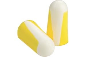Honeywell 1005074 Howard Leight Bilsom 303S Tapón para los oídos sin cable, desechable, tamaño pequeño, amarillo y blanco, SNR 33 dB, para construcción/offshore/minería (paquete 200 pares)