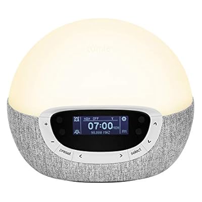 Lumie Bodyclock Shine 300 – Wake-up Light Alarm Clock with Radio, 15 Sounds and Sleep Sunset