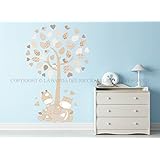 Adesivi murali bambini Wall decals Baby Wall stickers Albero Cameretta Bambini Albero dell'elefantino Tino