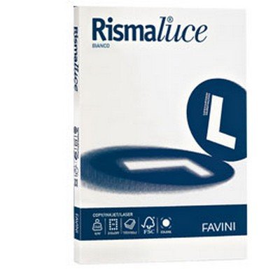 Favini A670104 Carta Rismaluce, A4, 200 G/Mq, 224 µm, 125 Pezzi