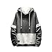 Produktbild Sannysis Herren Slim Fit Pullover Herren Herbst Winter Langarm Kapuzenpullover Tops Bluse Frisch und Schlicht Kontrastierender Farbiger Kapuzenpulli