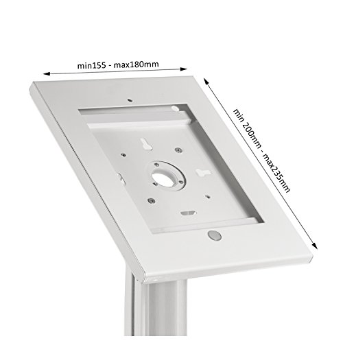 Maclean MC-724 Universal Tablet Schreibtisch Halterung Bodenständer Prospekthalter Tabletstation, Halter mit Verriegelung für iPad 2, iPad 3, iPad 4, iPad Air; Anti-Diebstahl - 4