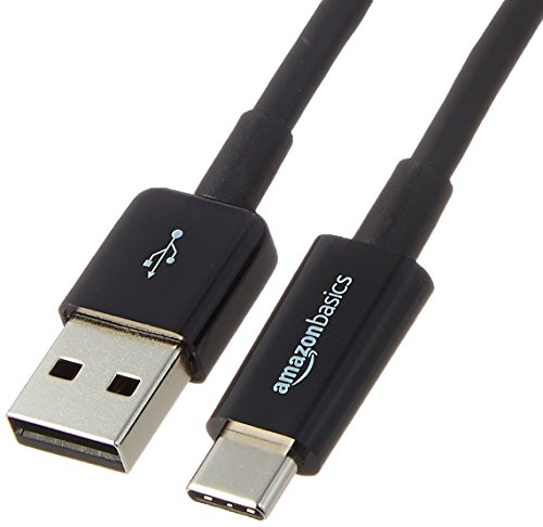 AmazonBasics USB Type C to USB A 2.0 Male Cable - 9 feet (2.7 Meters) - Farbe Schwarz