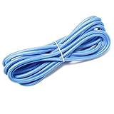 Longitud de la bobina: 5m. Cablematic - Cable eléctrico decorativo de tela 5m 2x0.75mm de color azul