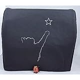 Abdeckhaube, Kenwood Cooking Chef® KM 096, Mod. Sternen Katze, dkl.-grau, bestickt, Cover, Husse,Schutzhaube, by ingas handmade from germany®