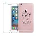 Produktbild iPhone 6 Hülle, iPhone 6S Hülle, Kreative Ultradünne Lustig Katze Muster Durchsichtig Silikon Cover TPU Gel Bumper Schutzhülle Weich Schutz Handyhülle Tasche Etui für iPhone 6 / 6S