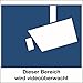 Produktbild Schild Alu Dieser Bereich wird videoüberwacht 300x300mm