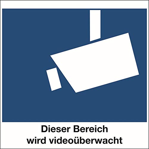 Preisvergleich Produktbild Schild Alu Dieser Bereich wird videoüberwacht 300x300mm